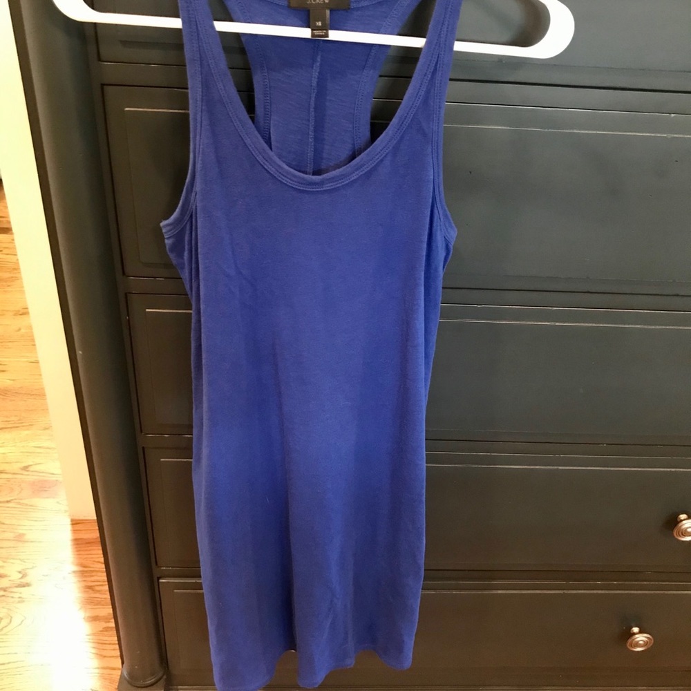 J.Crew blue racerback tank dress XS
